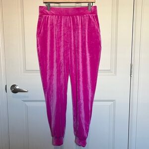 Magaschoni Fuchsia Velour Joggers